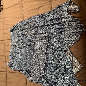 Blue Patterned Skirt